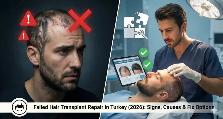 Failed Hair Transplant Repair in Turkey (2026): Signs, Causes & Fix Options