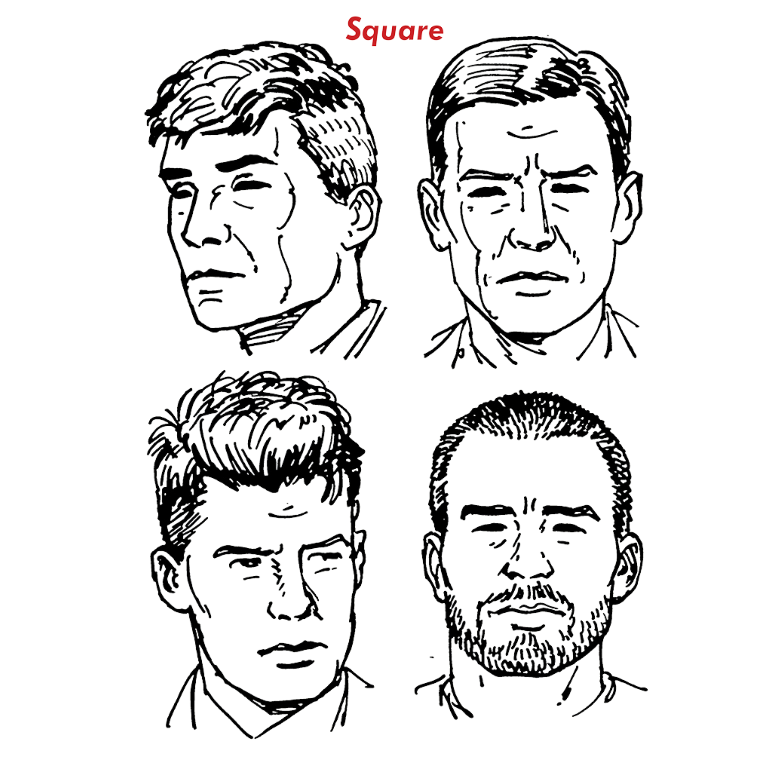 Haircuts for rectangular faces